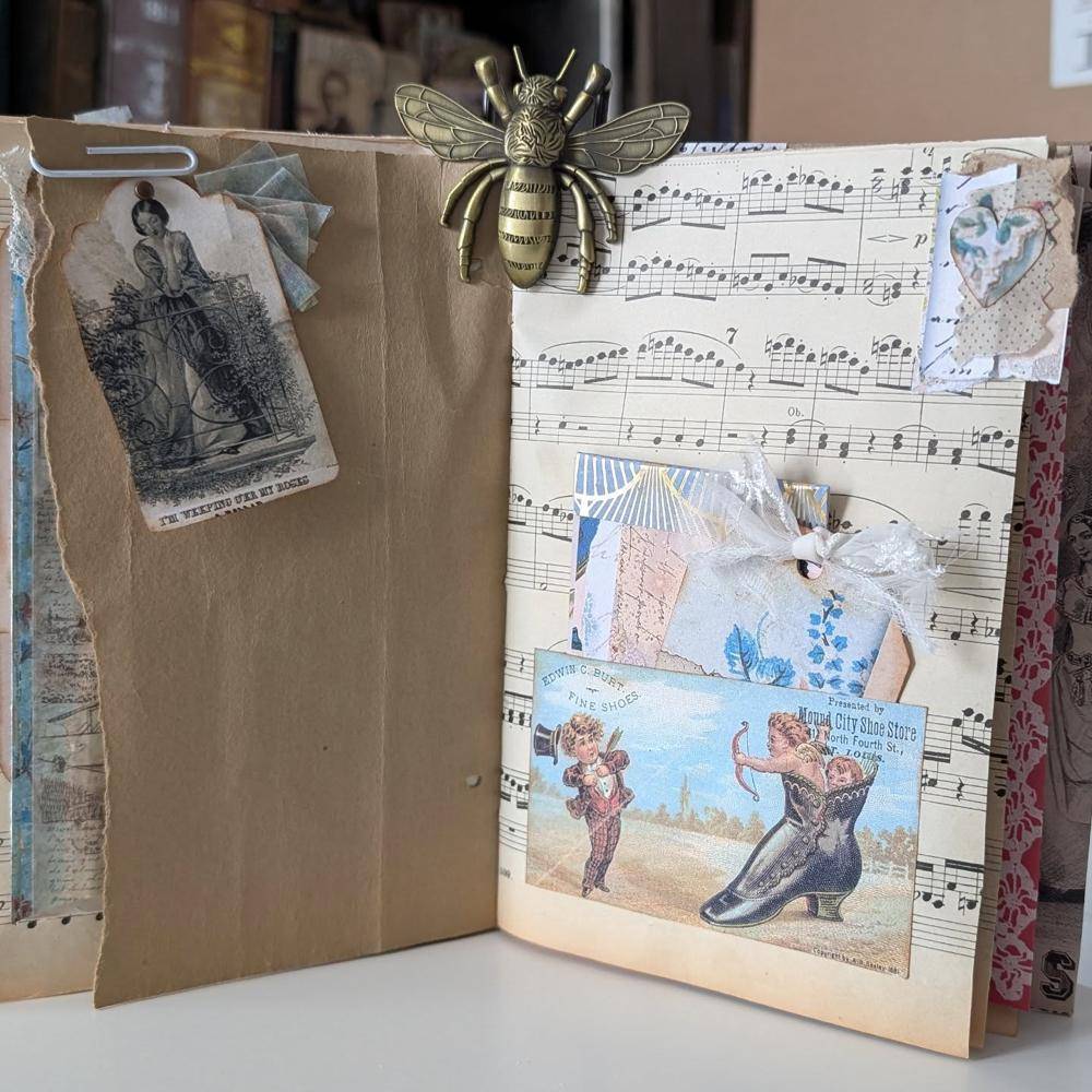 Vintage Ephemera Junk Journal Spread