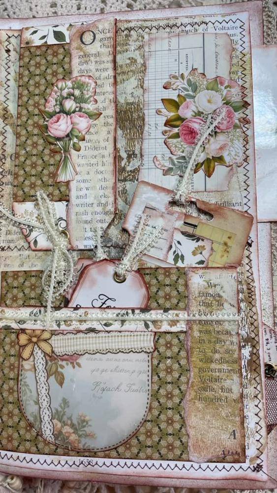 Vintage Floral Junk Journal Pockets and Tucks