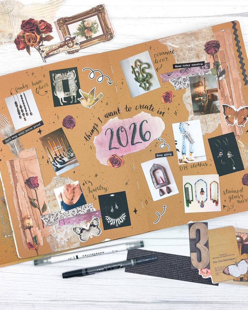 Vision Board and Goal Setting Spread
