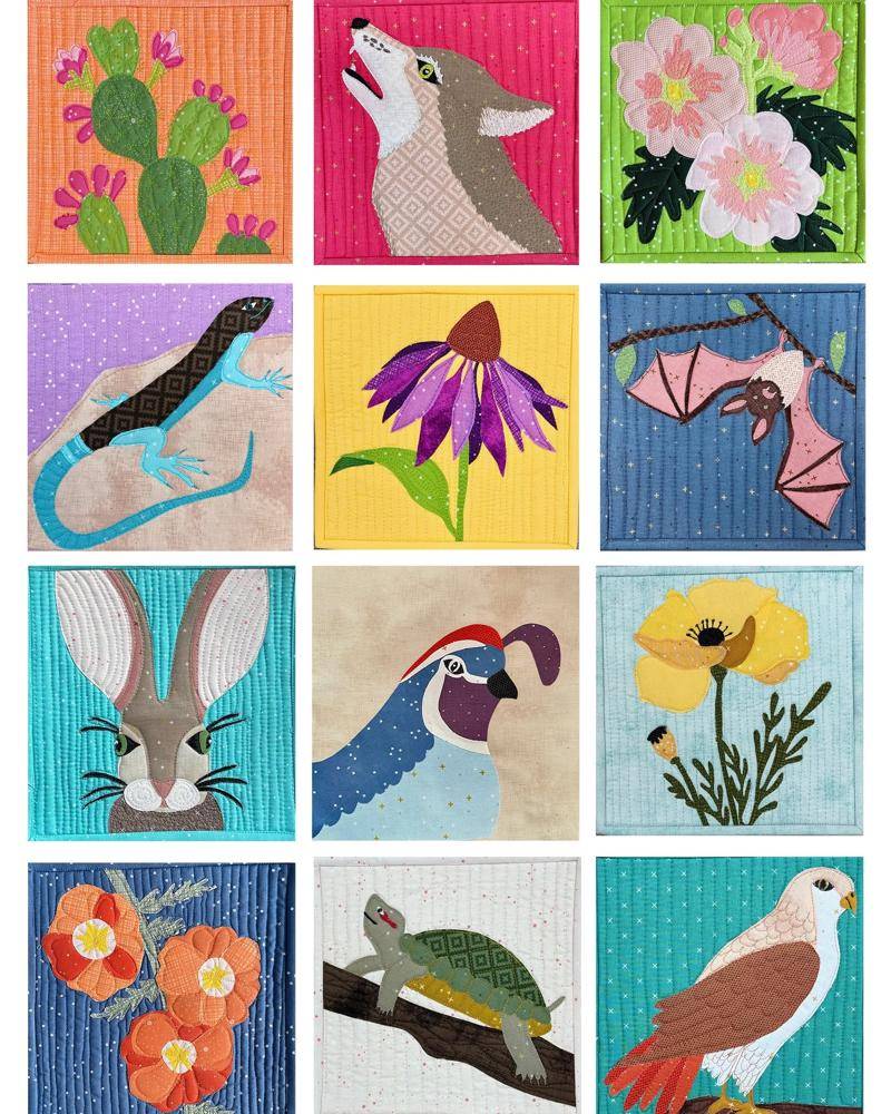 Whimsical Animal and Nature Themed Quilt Blocks
