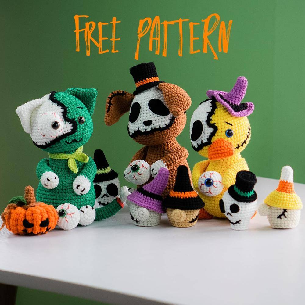 Whimsical Crochet Halloween Amigurumi Characters