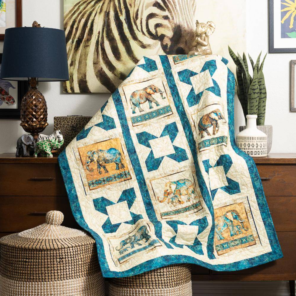 Whimsical Elephant Panel Quilt Project