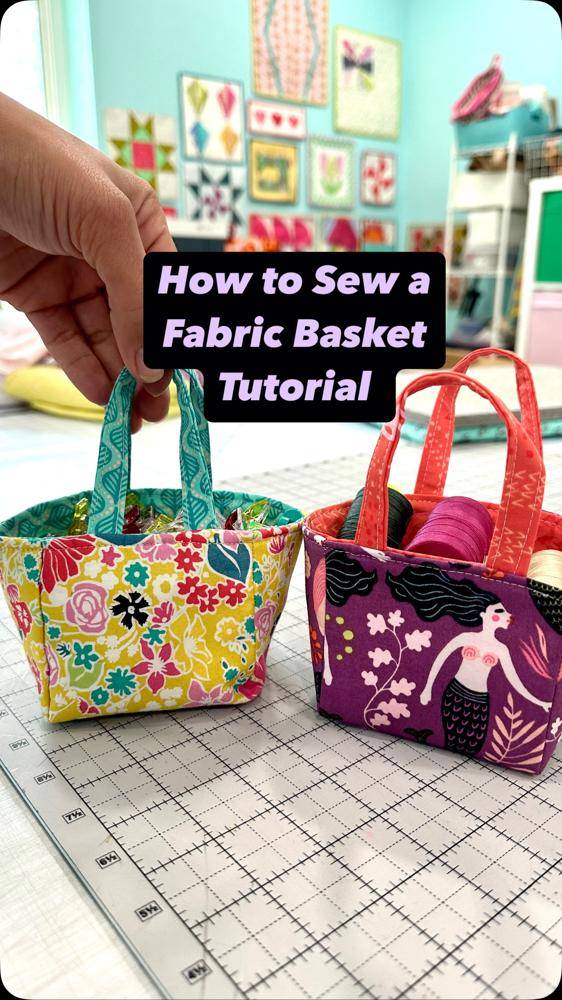 Whimsical Fabric Storage Baskets with Handles