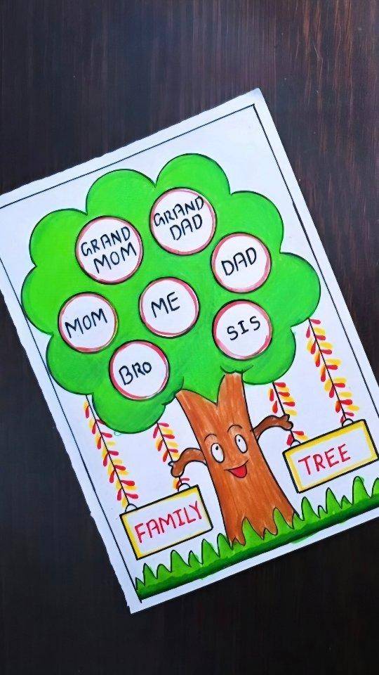 Whimsical Hand-Drawn Family Tree Chart