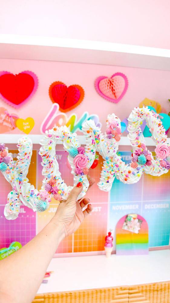 Whimsical Iced Letter Decorations