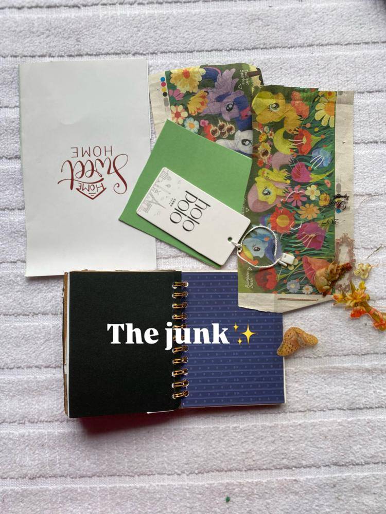 Whimsical Junk Journal Cover with Collage Elements