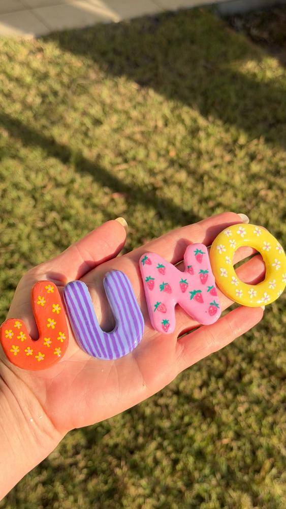 Whimsical Polymer Clay Letter Decorations