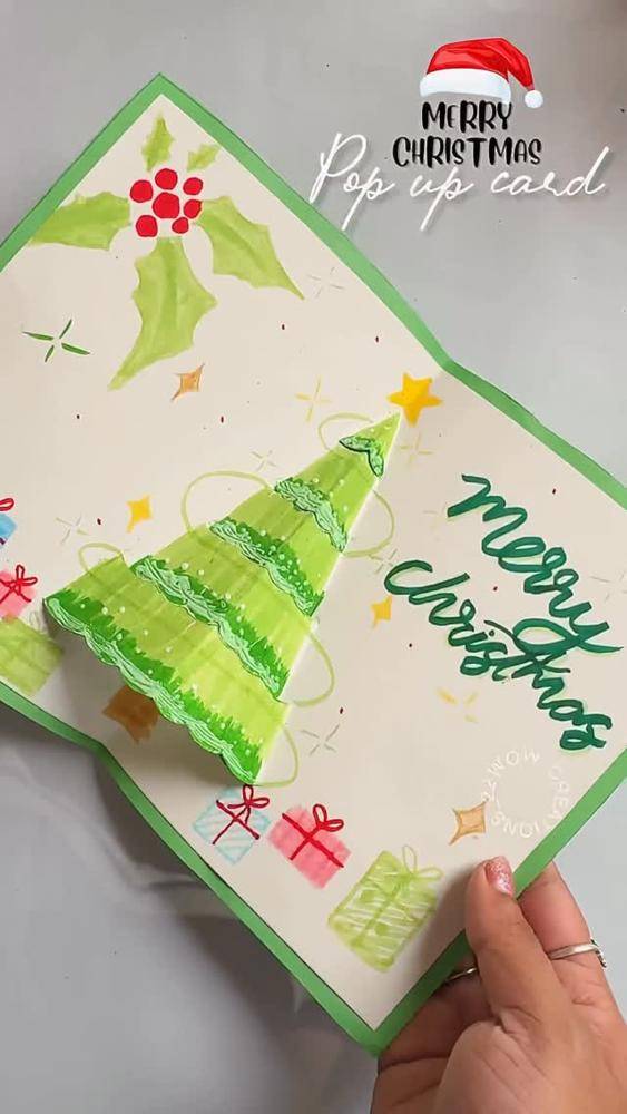Whimsical Pop-Up Christmas Tree Card